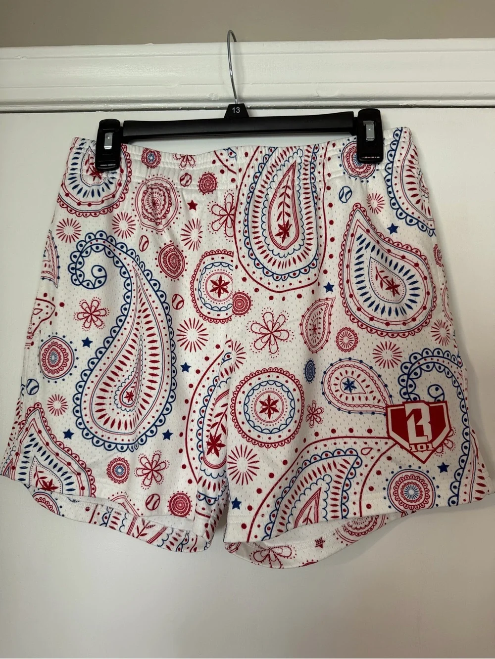 Baseball Lifestyle 101 Red & Blue Paisley Men’s Shorts